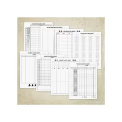 a4 board game score sheet printed — single sheet board print