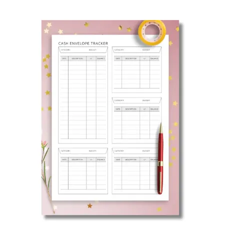 a4 budget worksheet template printed — single sheet budget practice (3)