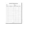 a4 car maintenance log printed — single page car organiser sheet (1)