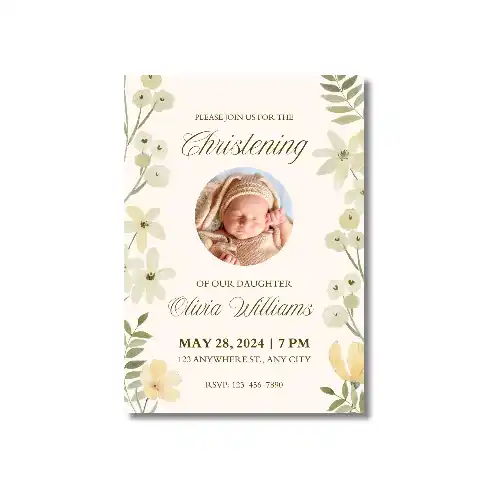 a4 christening invitation printed — single sheet christening print (1) (1)