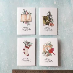 a4 christmas card 2 up sheet printed — single sheet christmas print