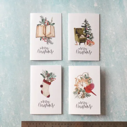 a4 christmas card 2 up sheet printed — single sheet christmas print