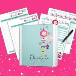 a4 christmas planner sheet printed — single page christmas organiser sheet