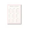 a4 cleaning schedule sheet printed — single page cleaning organiser sheet