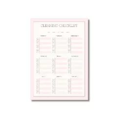 a4 cleaning schedule sheet printed — single page cleaning organiser sheet