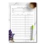 a4 debt payoff tracker printed — single page debt organiser sheet