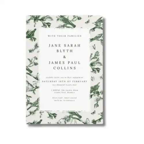 a4 engagement party invite printed — single sheet engagement print (2) (1)
