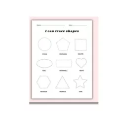 a4 eyfs tracing worksheet printed — single sheet eyfs practice