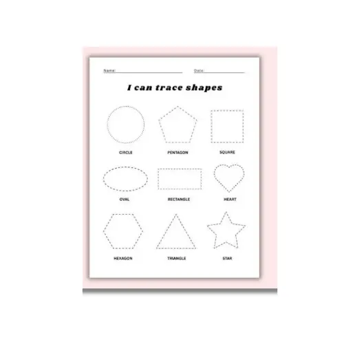a4 eyfs tracing worksheet printed — single sheet eyfs practice