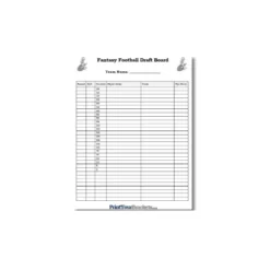 a4 fantasy football sheet printed — single sheet fantasy print