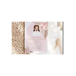 a4 first holy communion invite printed — single sheet first print