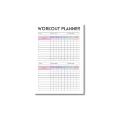 a4 fitness workout log printed — single page fitness organiser sheet (2)