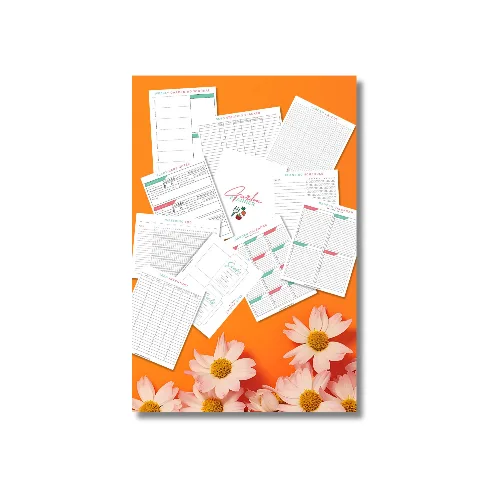 a4 garden planting chart printed — single page garden organiser sheet