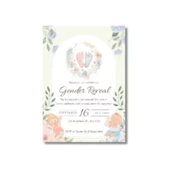 a4 gender reveal party invite printed — single sheet gender print (2) (1)