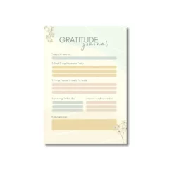 a4 gratitude journal page printed — single page gratitude organiser sheet
