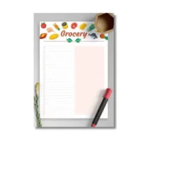 a4 grocery shopping list printed — single page grocery organiser sheet