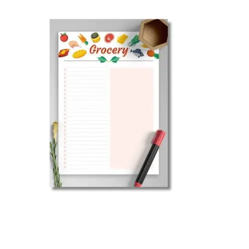 a4 grocery shopping list printed — single page grocery organiser sheet