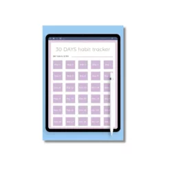 a4 habit tracker 30 day printed — single page habit organiser sheet (2)