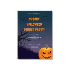 a4 halloween party invite printed — single sheet halloween print (1)
