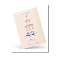 a4 hen party invitation printed — single sheet hen print (1)