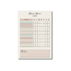 a4 house chore chart printed — single page house organiser sheet