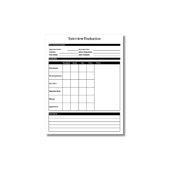 a4 interview prep sheet printed — single page interview organiser sheet