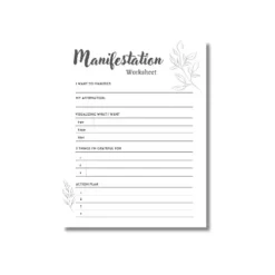 a4 manifestation sheet printed — single page manifestation organiser sheet