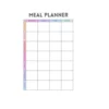 a4 meal planner sheet weekly printed — single page meal organiser sheet