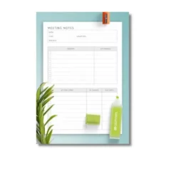 a4 meeting notes template printed — single sheet meeting practice (2)