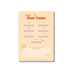 a4 mood tracker sheet printed — single page mood organiser sheet