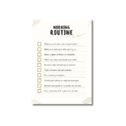 a4 morning routine planner printed — single page morning organiser sheet