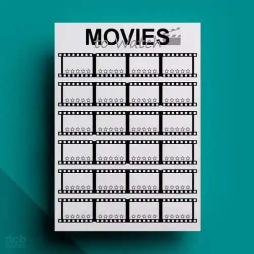 a4 movie watch list sheet printed — single page movie organiser sheet (1) (2)