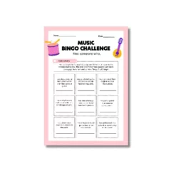 a4 music theory worksheet printed — single sheet music practice