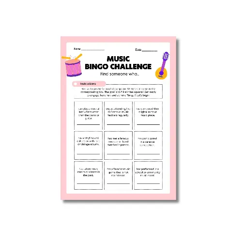 a4 music theory worksheet printed — single sheet music practice