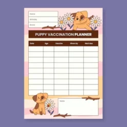 a4 pet care schedule printed — single page pet organiser sheet (1)