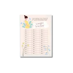 a4 pregnancy week tracker printed — single page pregnancy organiser sheet