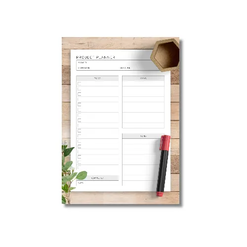 a4 project planner sheet printed — single sheet project practice (1)