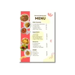 a4 takeaway menu flyer printed — single sheet business flyer leaflet (1)