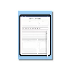 a4 travel packing list printed — single page travel organiser sheet
