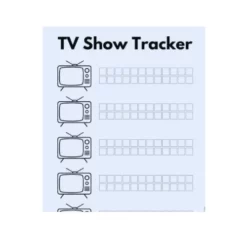 a4 tv show tracker printed — single page tv organiser sheet (2)