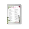 a4 wedding planning checklist printed — single page wedding organiser sheet