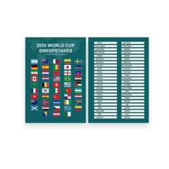 a4 world cup sweepstake printed — single sheet world print