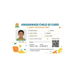 anganwadi child id card pvc