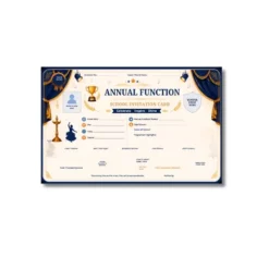 annual function pvc invite card