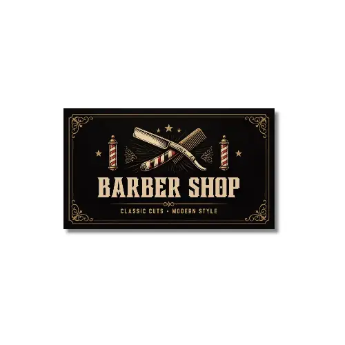 barber shop card