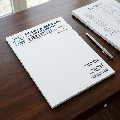ca chartered accountant letterhead a4