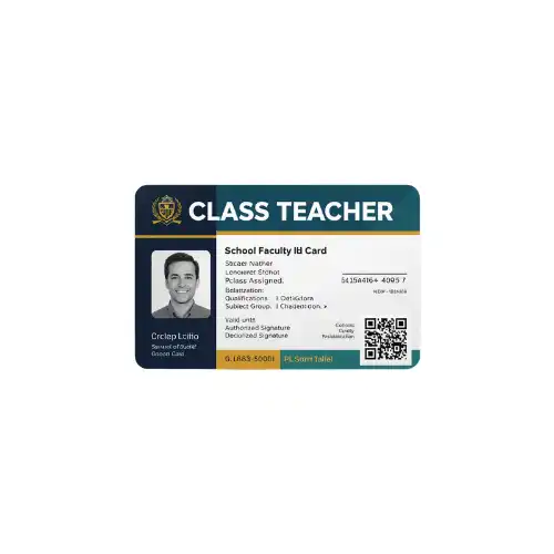 class teacher pvc id card