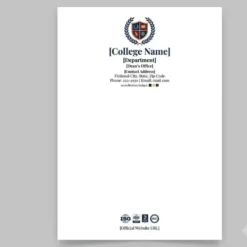 college letterhead a4 print 250 copies