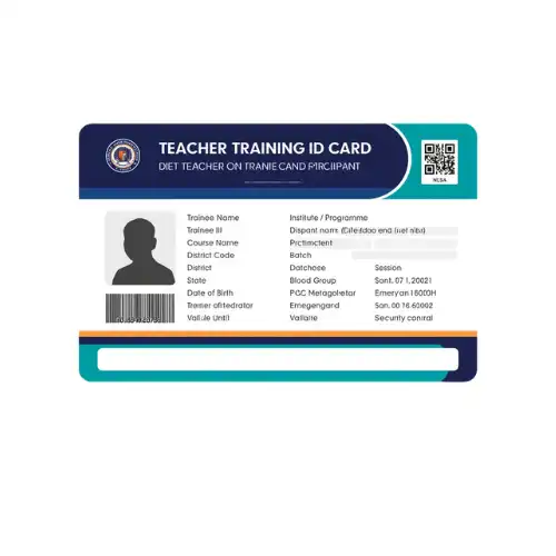 diet teacher training pvc card