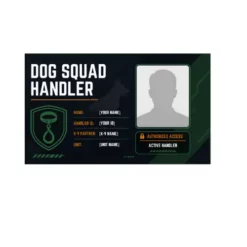 dog squad handler card